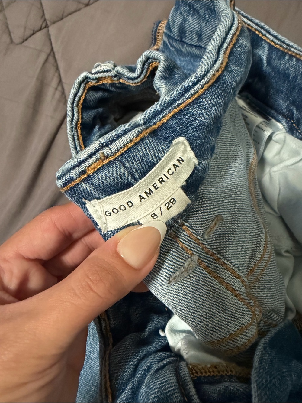 Good American Light Blue Flare Jeans